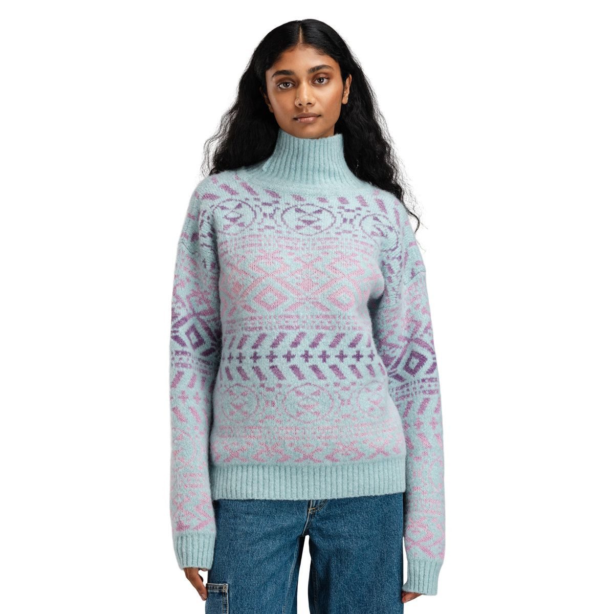 Dale of Norway Fleecepullover Highland Feminine Sweater Eleganter Damenpullover aus Alpaka-Mischung mit traditionellem Design