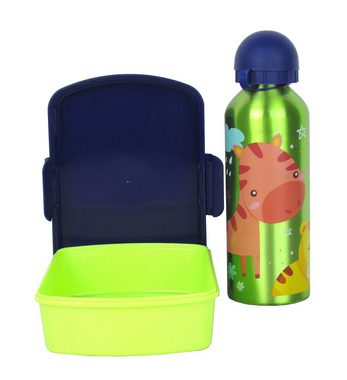 Kids Licensing Lunchbox Frühstücks-Set - Kunststoff Brotdose 20 x 8 x 5,5cm, inkl. Metall Trinkflasche 500ml - verschieden Motive