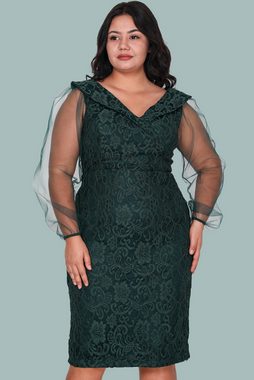 Modabout Abendkleid Damen Midikleid Sommerkleid für große Größen - NELB0588D5093ZMT (1-tlg)