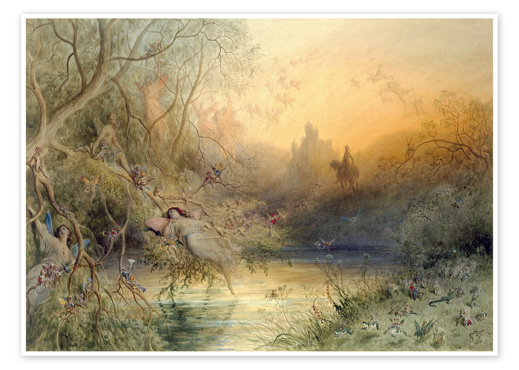 Posterlounge Wandbild Märchenland, Gustave Doré, erhältlich als Poster, Leinwandbild, Wandsticker oder Acrylglasbild