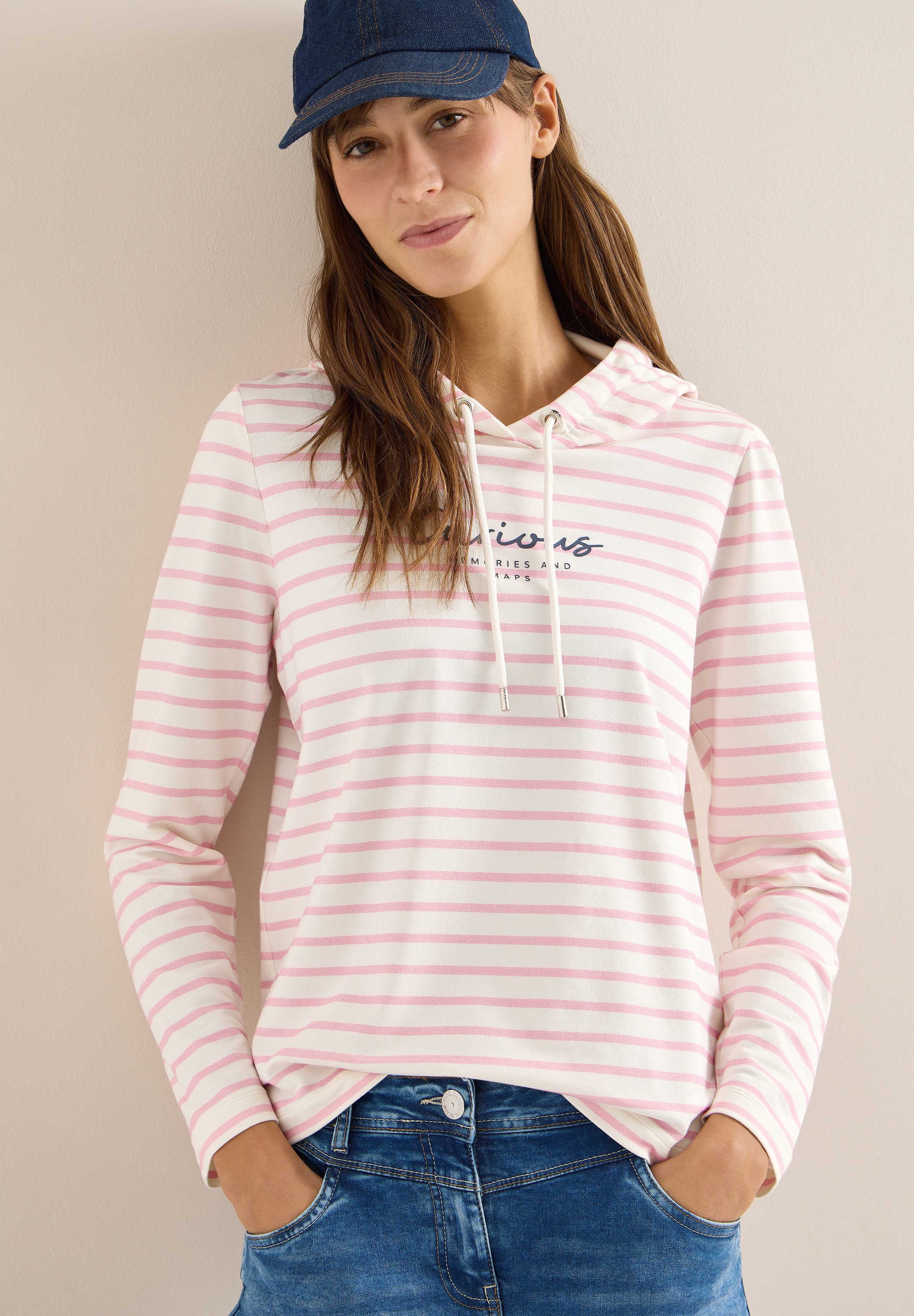 CECIL Langarmshirt im soften Baumwoll-Mix
