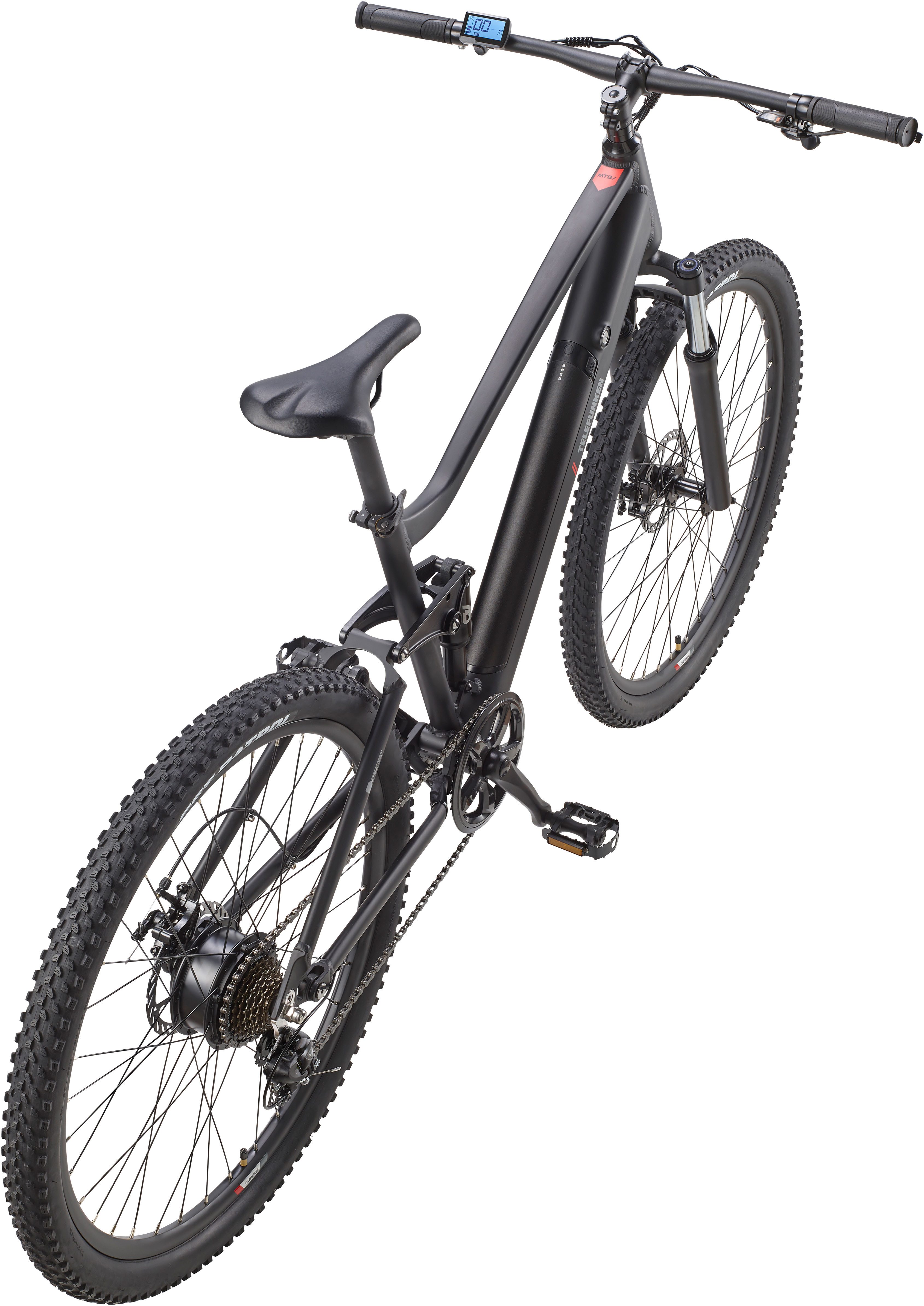 Telefunken E-Bike Mountainbike Aufsteiger M937, 7 Gang Shimano TY300D Schaltwerk, Kettenschaltung, Heckmotor, 489,6 Wh, Pedelec, Elektrofahrrad, Damen u. Herren, E-MTB, Mountainbike, 29 Zoll