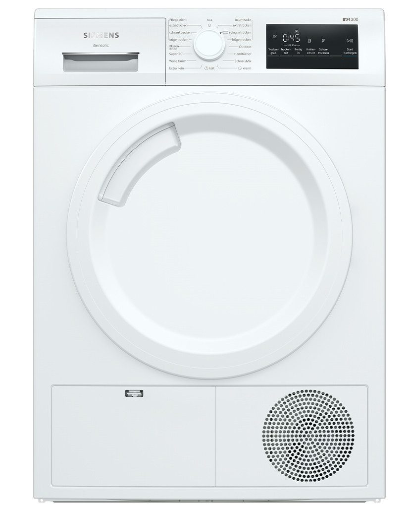 SIEMENS Wärmepumpentrockner iQ300 WT43HV03, easyClean, multiTouch LED-Display, Outdoor-Programm, AutoDry