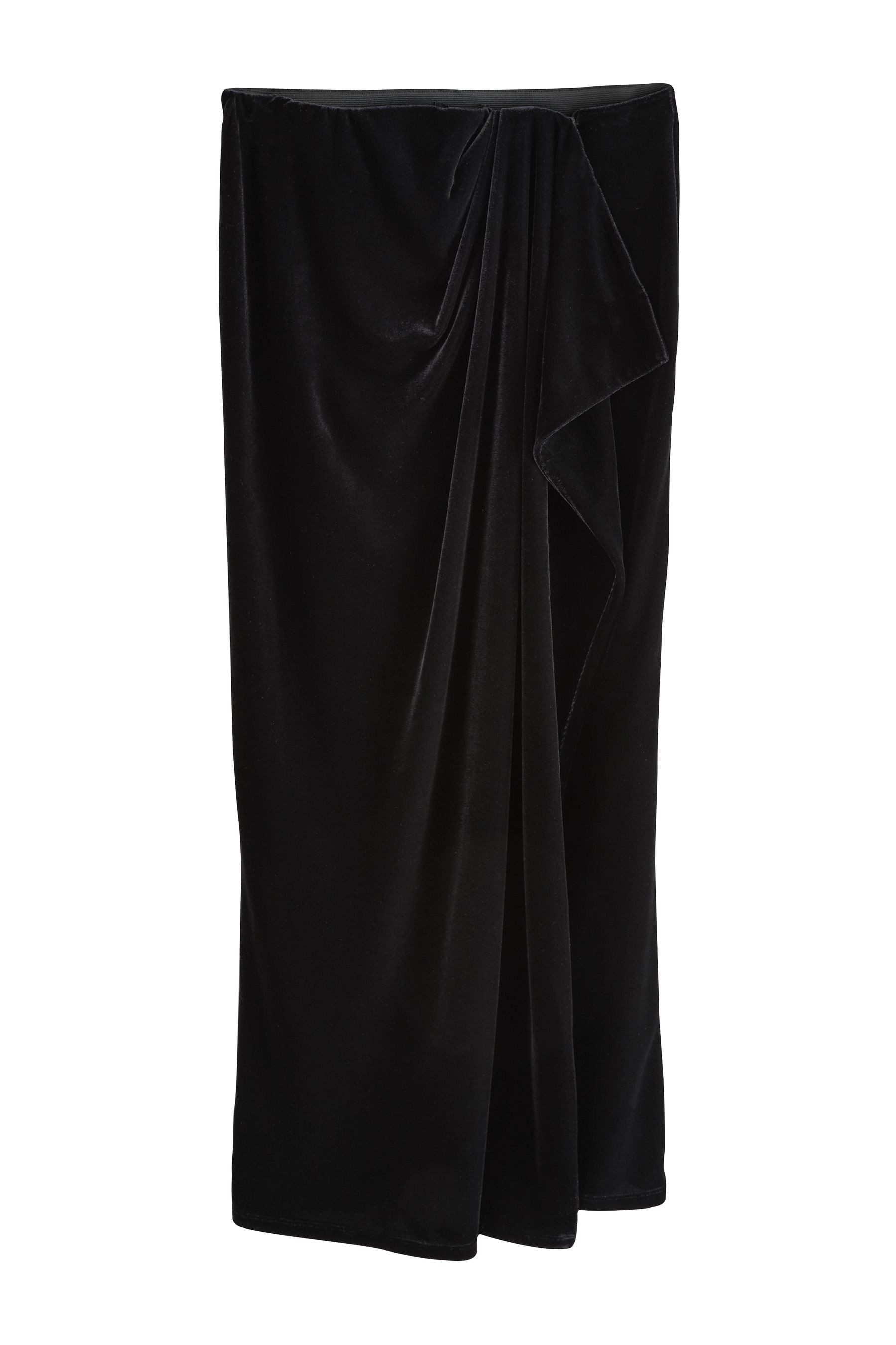 Next Midirock Samt-Midirock mit Drapierung (1-tlg)