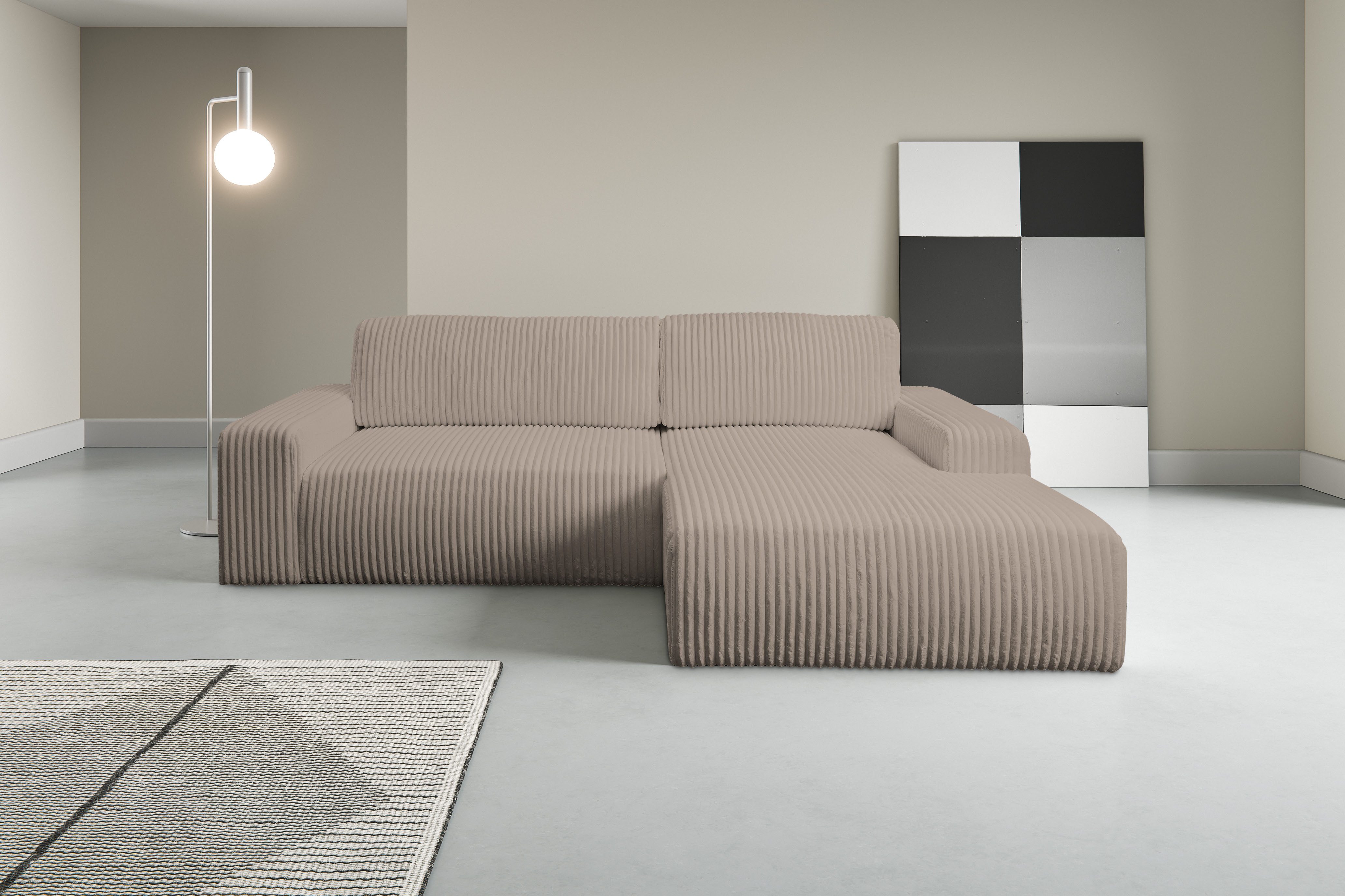 WERK2 Ecksofa Rotterdam-L, kuschelweicher Cord oder günstig online kaufen