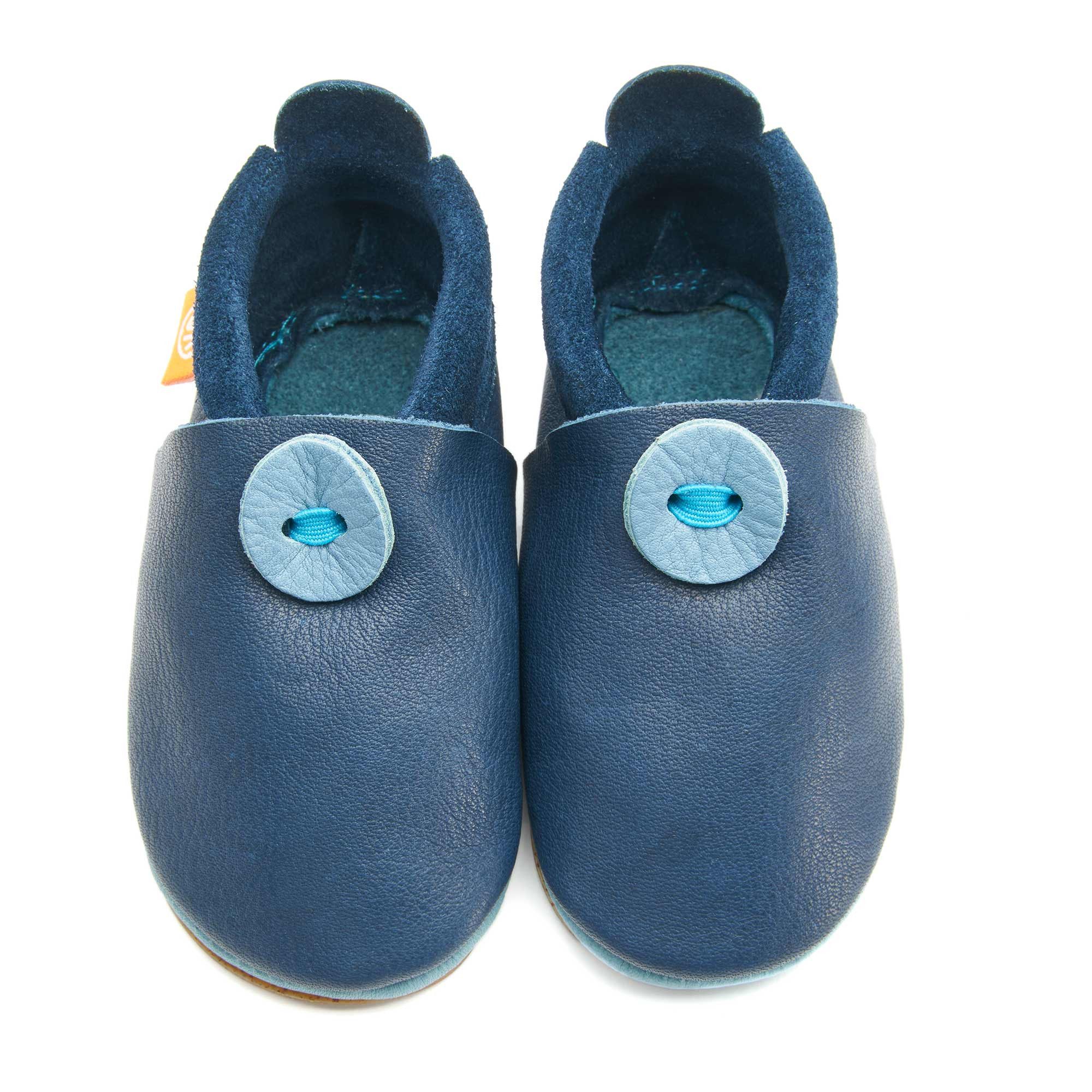 Orangenkinder® Klassik mit Sohle Kinder Hausschuh pflanzlich gegerbtes Leder, Made in Germany, Kindergartenschuh – Bild 4 von 5