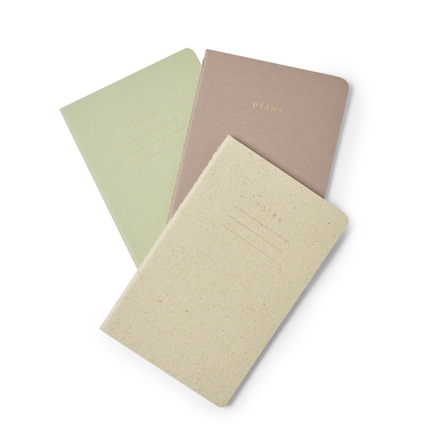 Briefpapier Notizbuch ""Recycled Stitch"", 3er Set, Traube