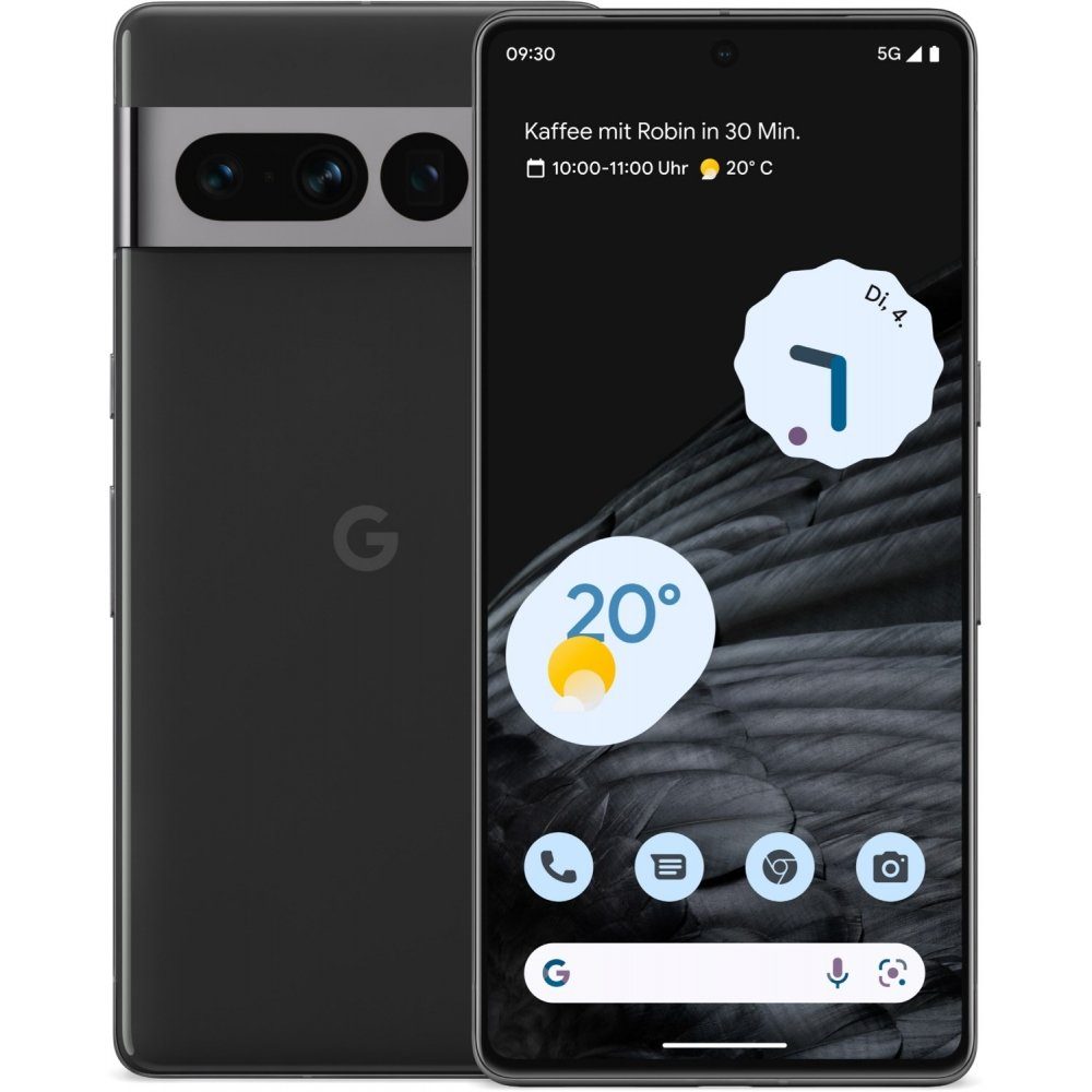 Google Pixel 7 Pro 5G 128 GB / 12 GB - Smartphone - obsidian Smartphone (6,7 Zoll, 128 GB Speicherplatz)