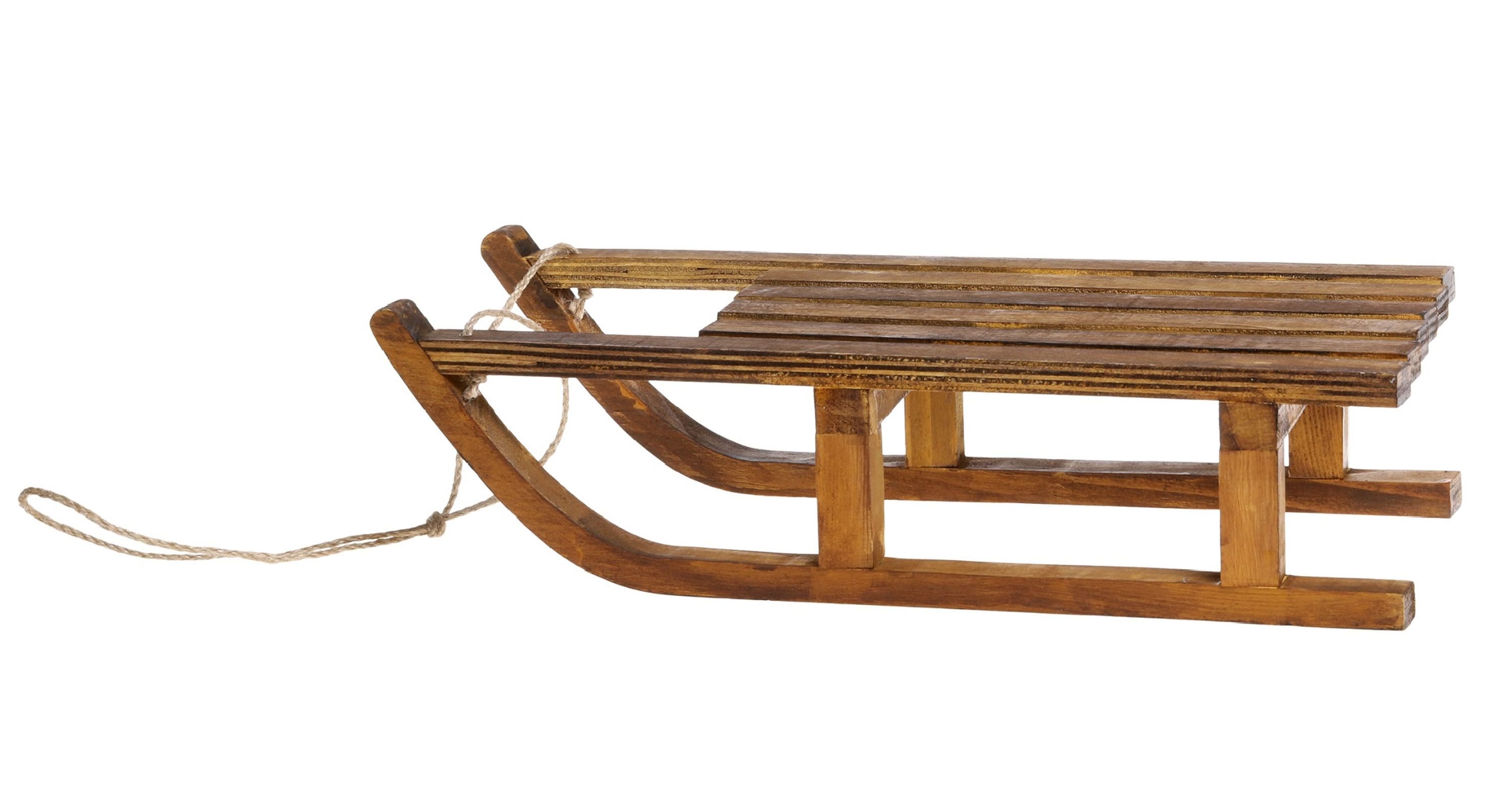 Chic Antique Dekoobjekt Chic Antique - Deko Schlitten Holz Vintage Winterdeko Weihnachtsdeko