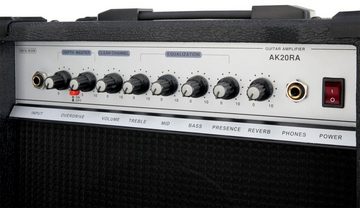 Soundking AK20-RA Gitarrenverstärker Verstärker (Anzahl Kanäle: 2 (Clean und Overdrive), 60 W, Gitarrencombo - 4-Band EQ - Eingebauter, digitaler Reverb/Delay-Effekt)