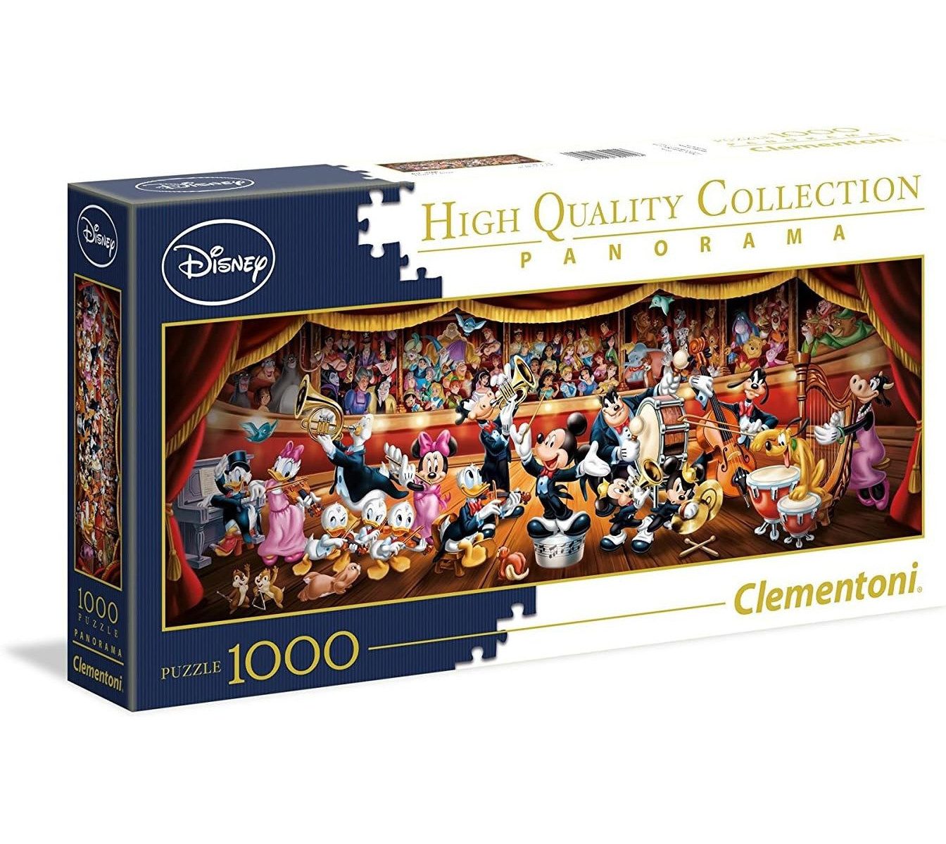Clementoni® Puzzle Panorama Puzzle Disney Orchester, Puzzleteile, Panorama-Puzzle mit detailreichen Disney-Motiven