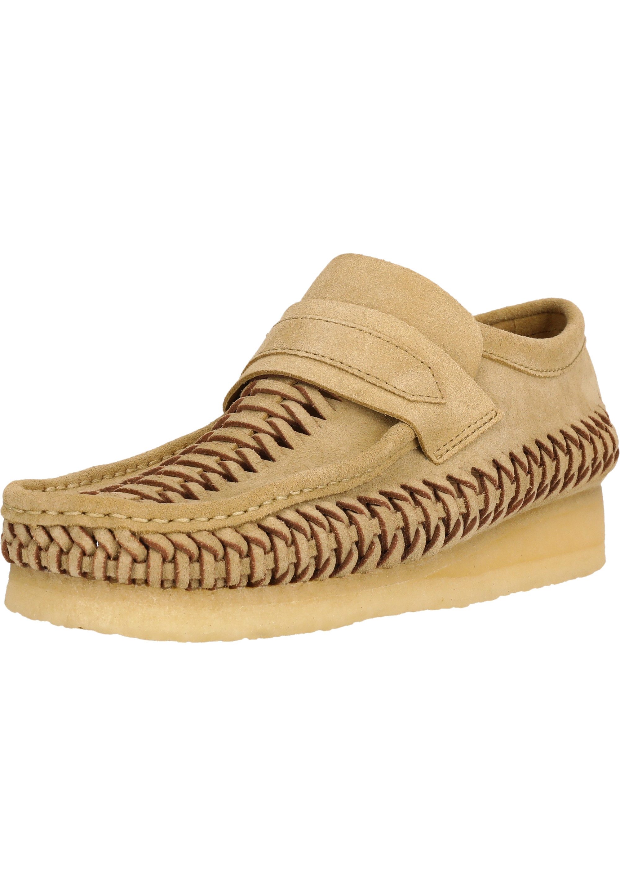Clarks WBLoafer Slipper aus geflochtenem Wildleder