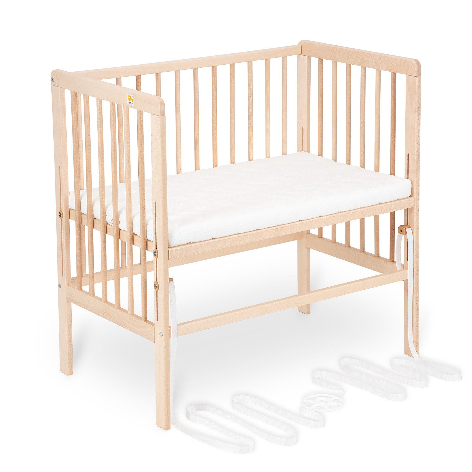 FabiMax Beistellbett Babybett Boxspring klar lackiert, günstig online kaufen