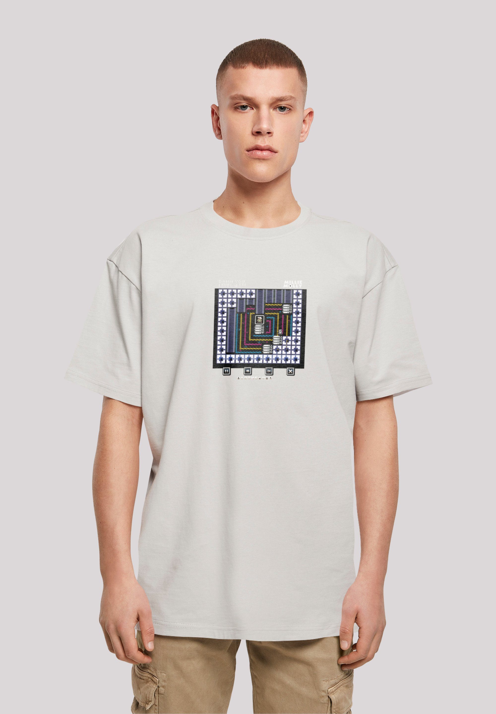F4NT4STIC T-Shirt Level 45 Millie Mollie C64 Retro Gaming SEVENSQUARED Print lightasphalt