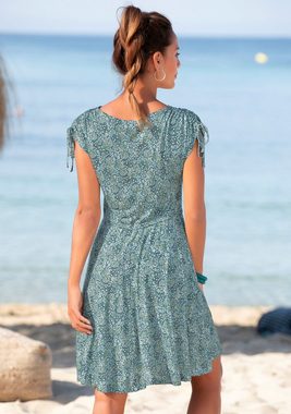 Vivance Jerseykleid mit Blümchendruck, lockeres Sommerkleid, Strandkleid