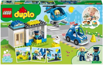 LEGO® Konstruktionsspielsteine Polizeistation mit Hubschrauber (10959), LEGO® DUPLO, (40 St), mit Sirene und Licht; Made in Europe