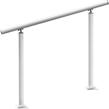 VEVOR Handlauf Treppengeländer 3 Fuß außen Geländeraus Aluminium, Weiß, 91 cm Gesamtlänge