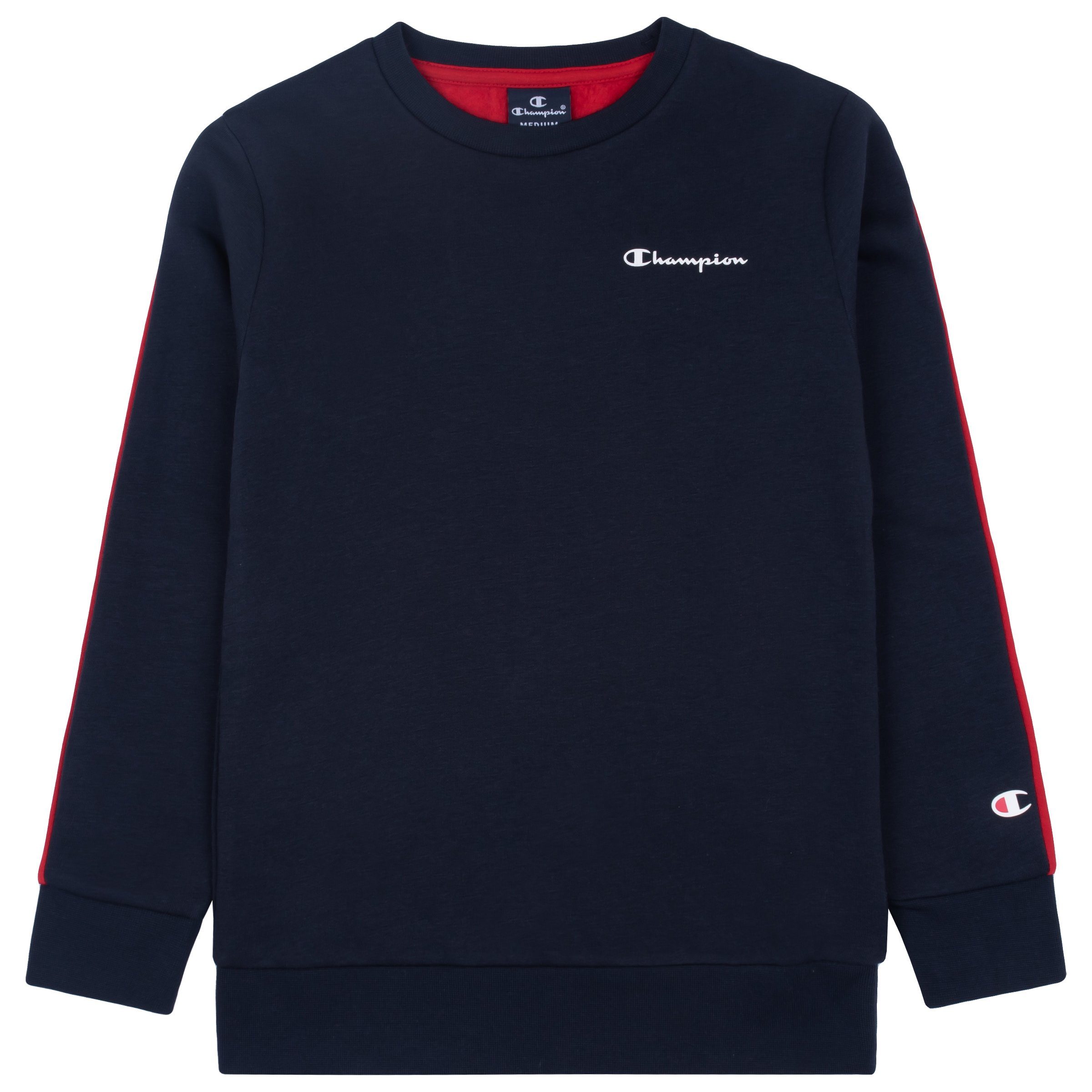 Champion Sweatshirt (nny/htr) 305761 Crewneck Kinder Sweatshirt blau/rot Champion