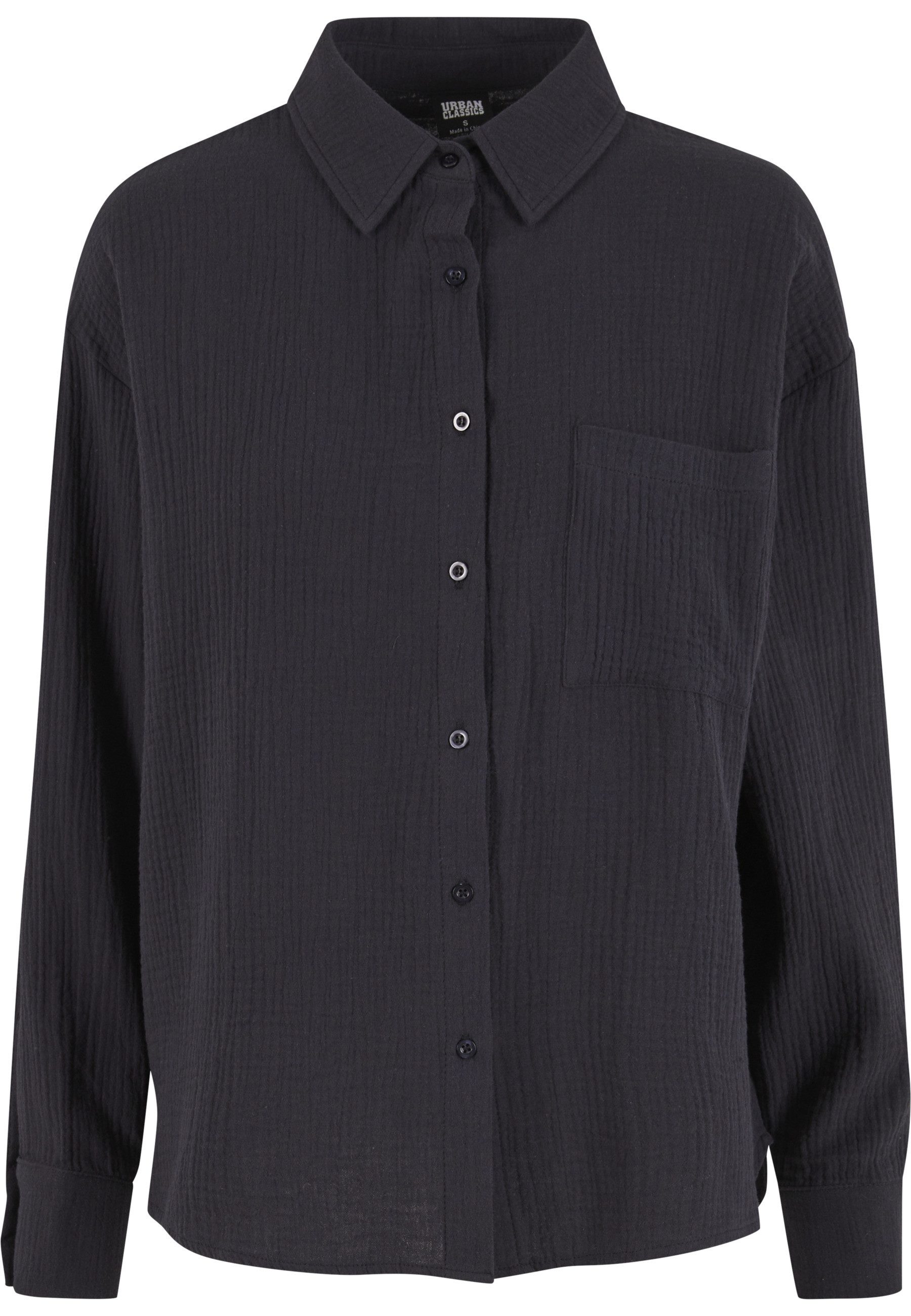 URBAN CLASSICS Klassische Bluse Urban Classics Ladies Oversized Musselin Blouse