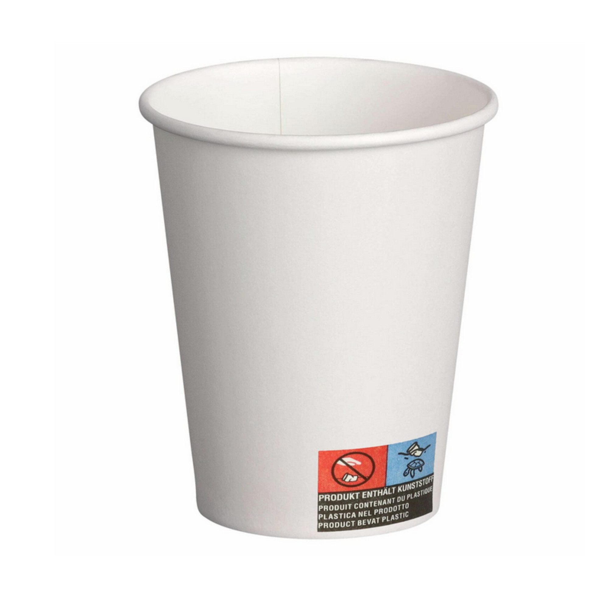 Lauroo Becher Kaffeebecher – TO GO 200 ml, 8 oz Weiß (10 x 50) -500 Stück, 1-tlg.