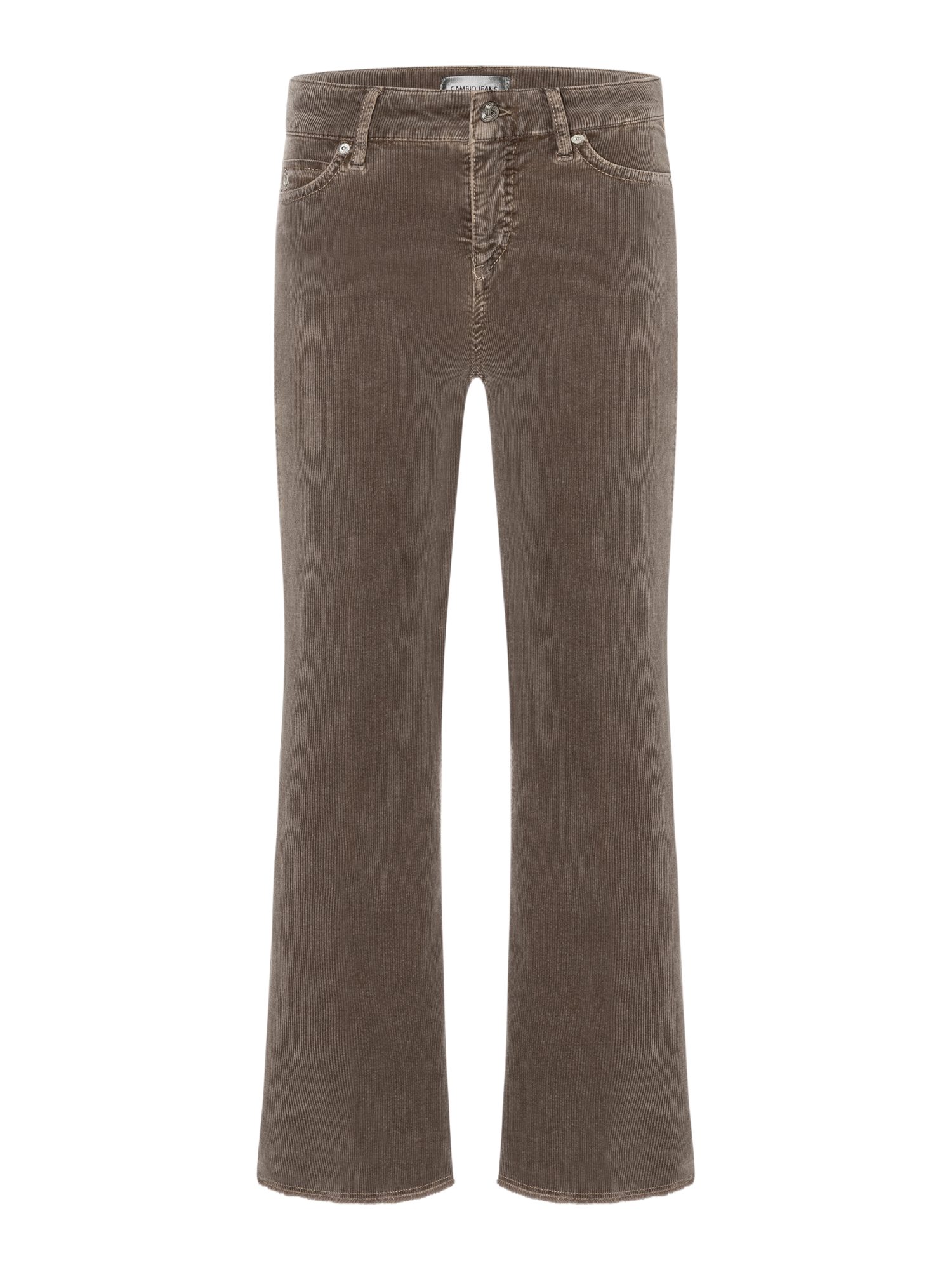 Cambio Stretch-Hose braun, Casual, Baumwolle, Unifarben, Regular Fit, Mittel
