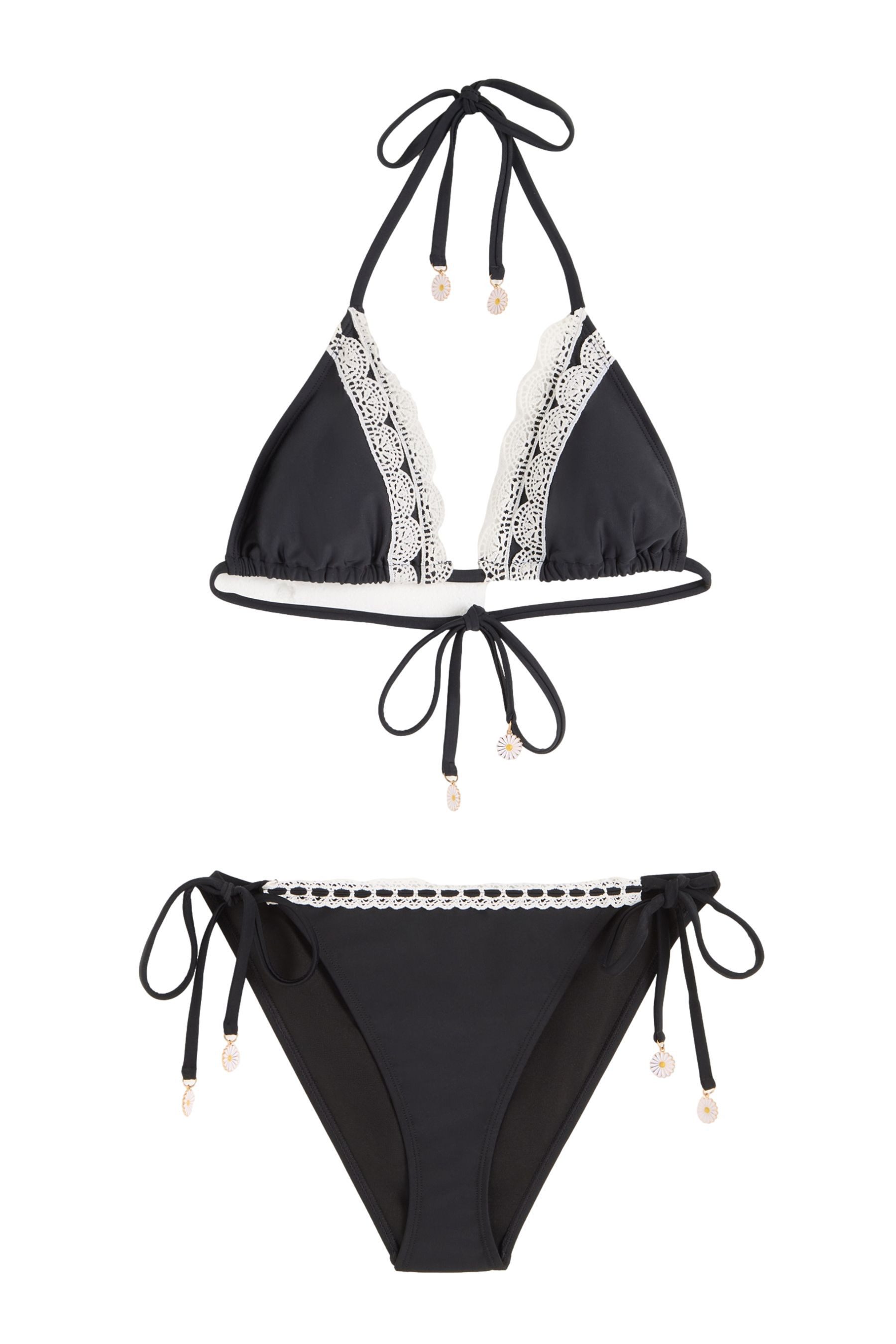 Triangel-Bikini Friends Like These Triangel-Bikini mit Häkelbesatz
