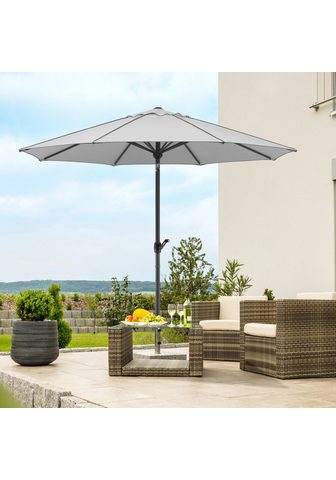 Schneider Schirme skėtis paviesinei Adria skersmuo 300 cm silbergrau ovali be stovas skėčiui