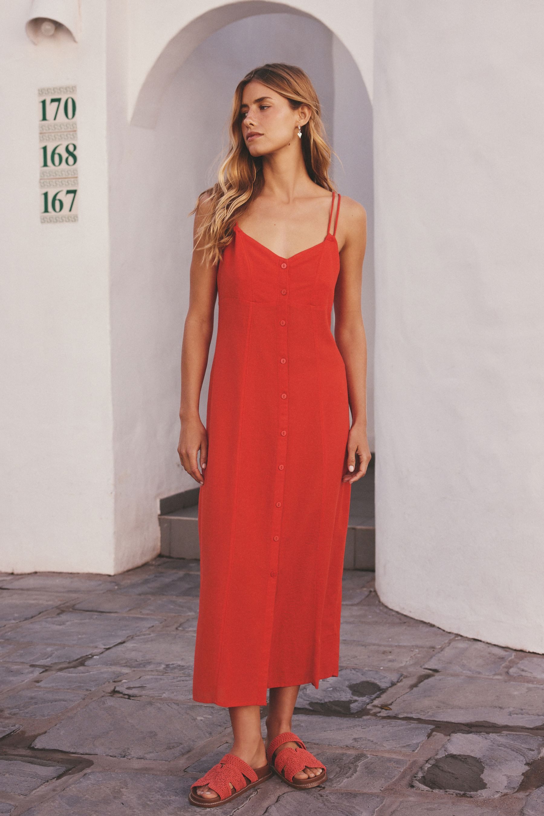 Next Midikleid Durchgeknöpftes Midikleid (1-tlg)