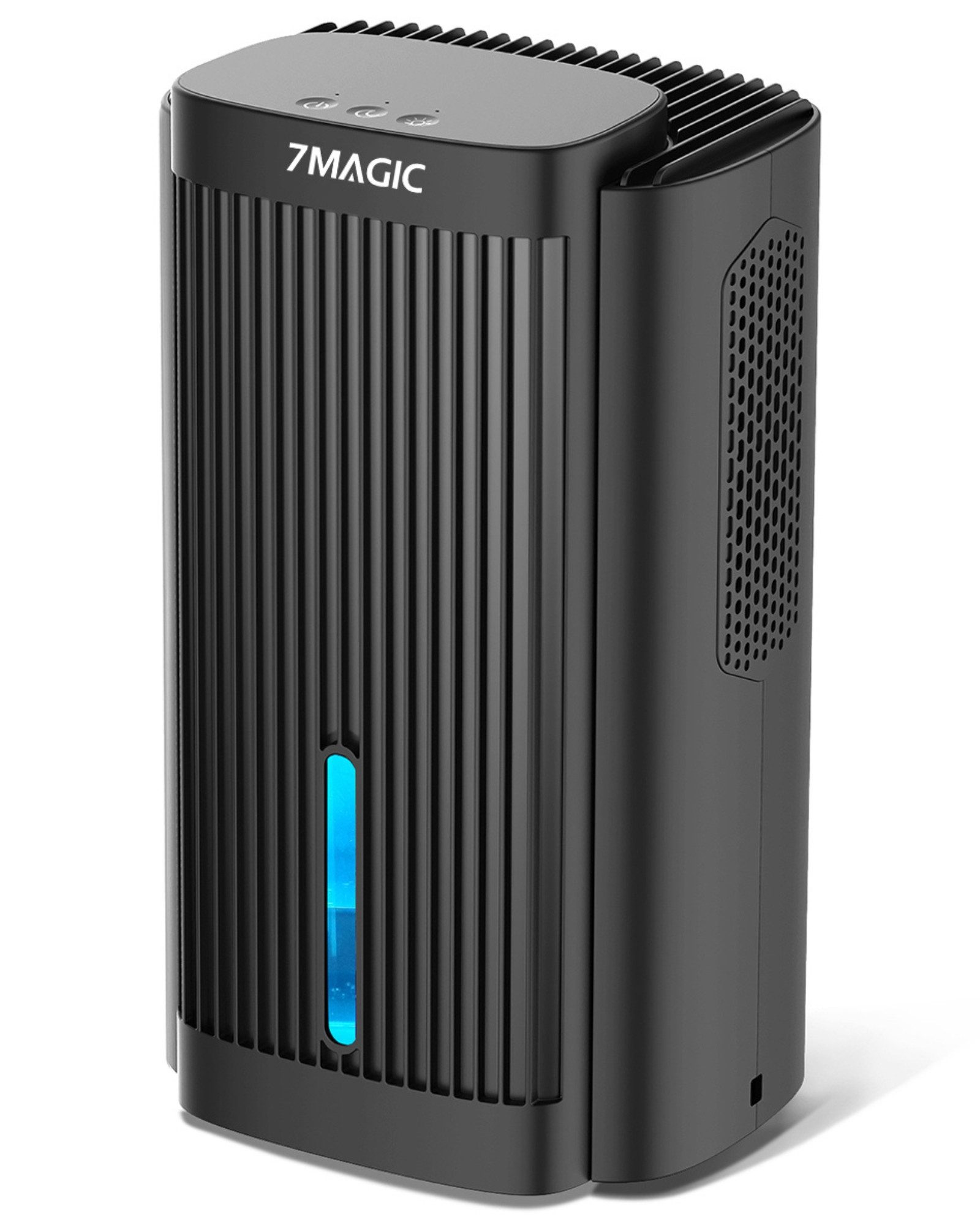 7MAGIC Luftentfeuchter, für 50 m³ Räume, Entfeuchtung 1,10 l/Tag, Tank 2,80 l, Luftentfeuchter Elektrisch, Entfeuchter Leise, Schlafmodus, LED-Licht