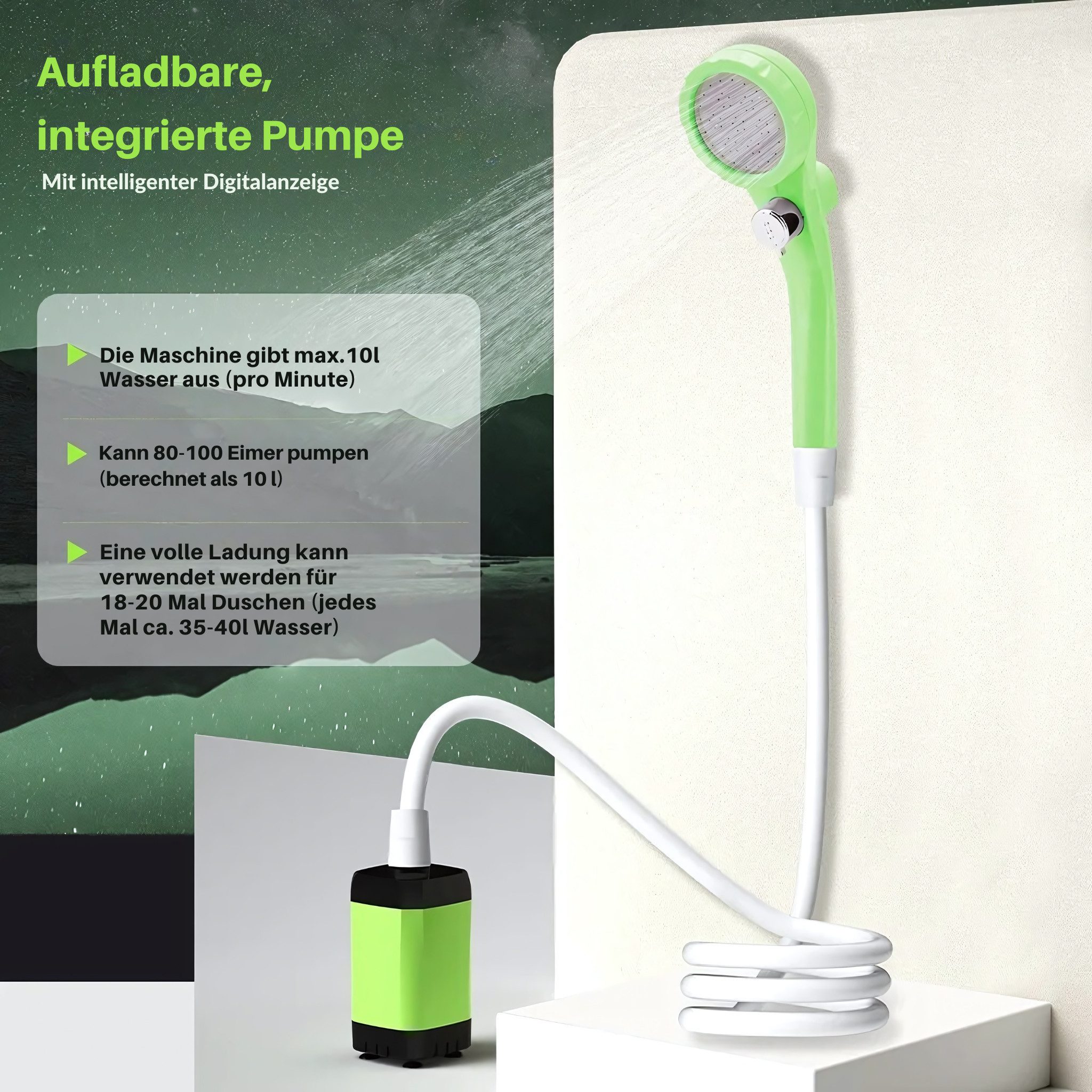 HS.SUPPLY Gartendusche Campingdusche, mobile Dusche (Komplettset), günstig online kaufen
