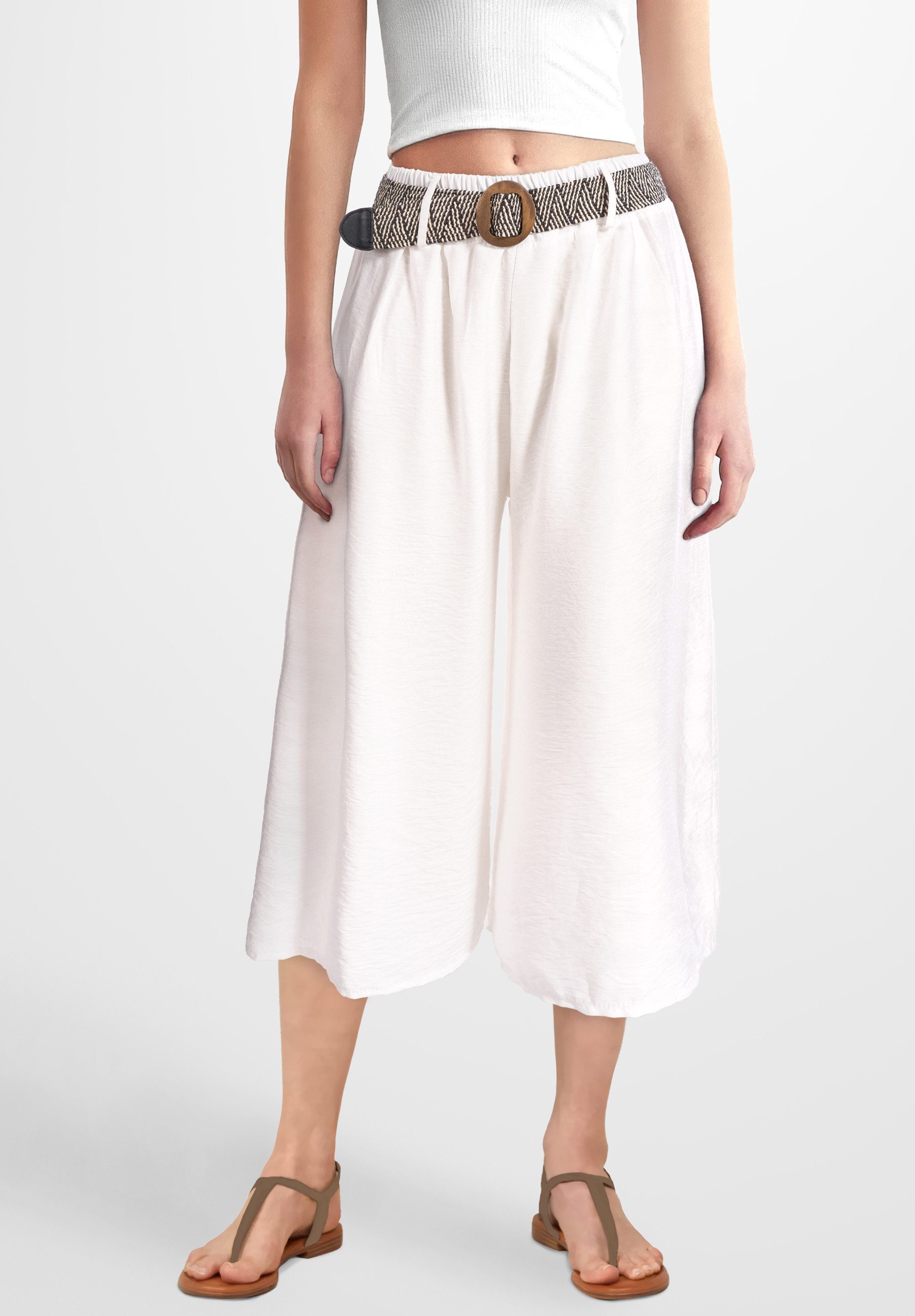 PEKIVESSA 7/8-Hose Culotte mit elastischem Gürtel günstig online kaufen