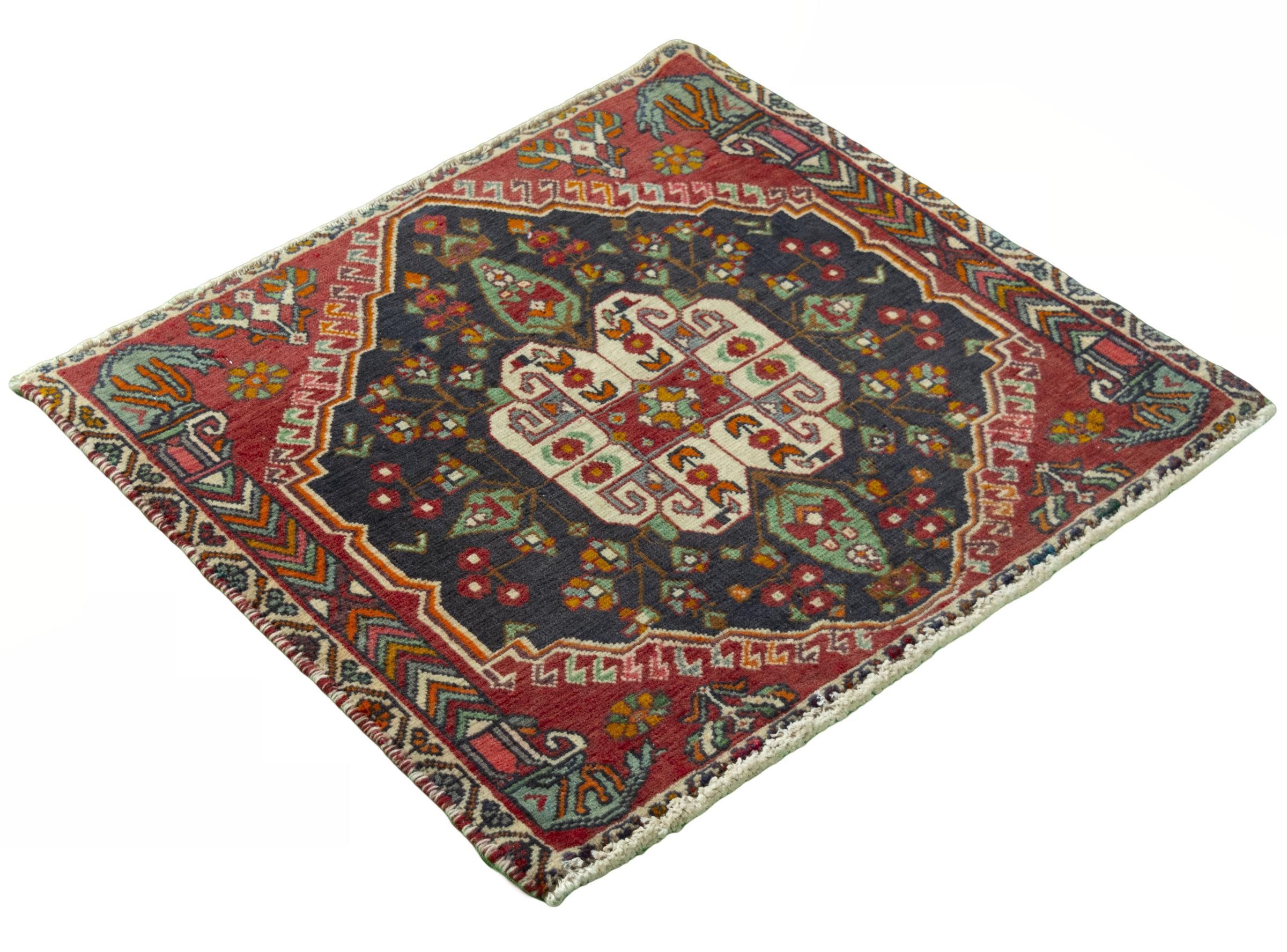 Nain Trading Orientteppich Shiraz 64x56 Handgeknüpfter Orientteppich / Perserteppich, rechteckig, Höhe: 10 mm