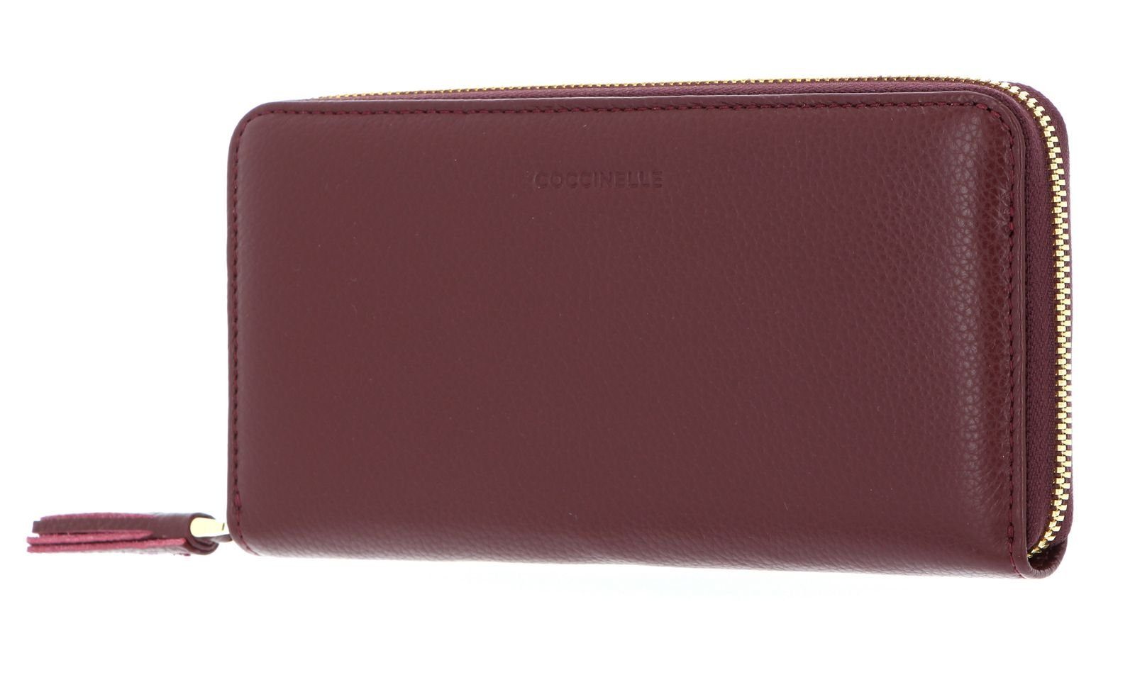 COCCINELLE Geldbörse Zip Around Wallet, aus echtem Rindsleder