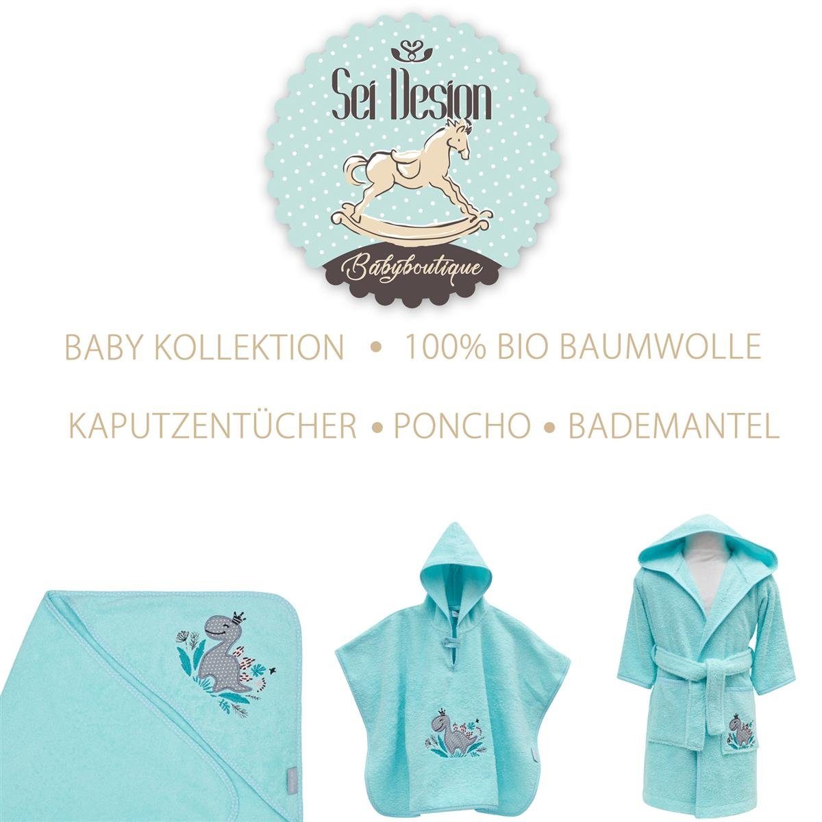 SEI Design Kinderbademantel aus 100% BIO Baumwolle Frottee, 100%  Bio-Baumwolle, Kapuze, Gürtel, inkl. Geschenkverpackung | Bademäntel