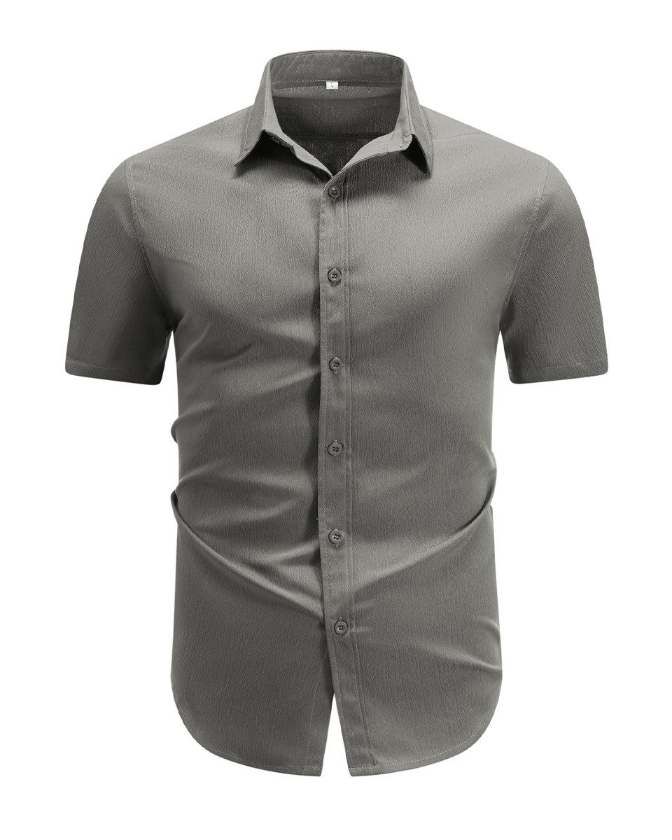 Allthemen Kurzarmhemd Regular Fit leichtes Freizeithemd mit Strukturmuster günstig online kaufen
