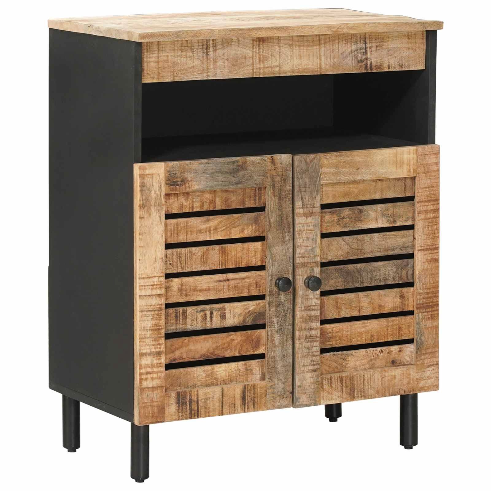vidaXL Schranksystem Stauraumschränke Natur 60 x 33 x 75 cm Massivholz (1-St)