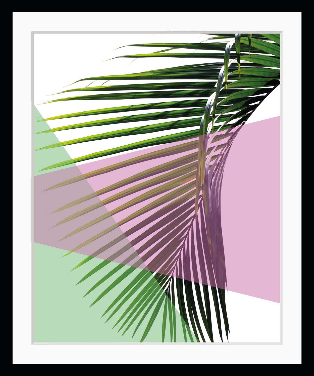 queence Bild Philipp, Abstrakt, Blumen, Blätter, Figuren, Kunst, HD Premium Poster-Druck inkl. Holzrahmen