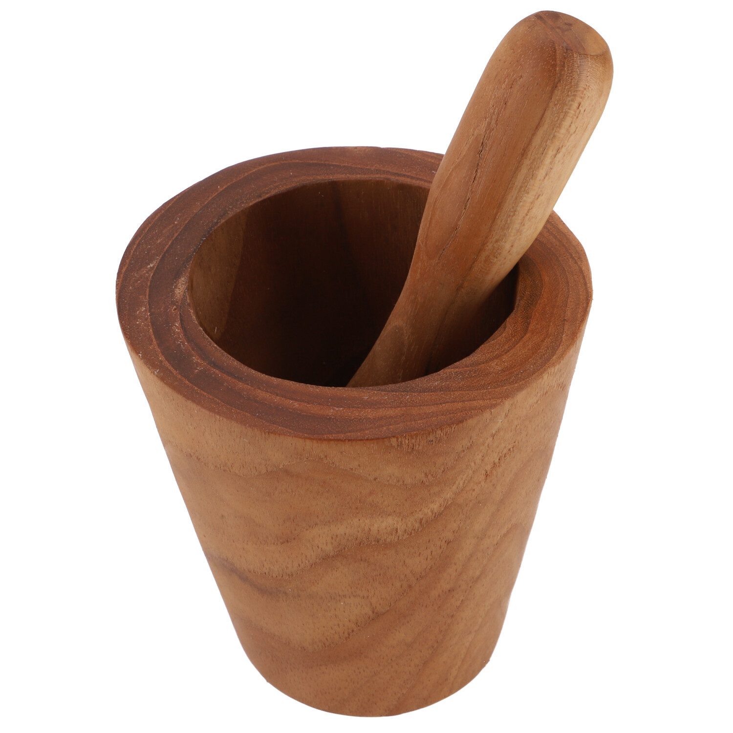 Guru-Shop Dekoobjekt Mörser, Gewürzmühle - Teakholz Ø 9,5