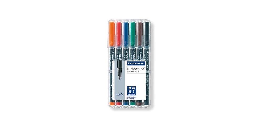 STAEDTLER Folienstift Folienstift Lumocolor® permanent 313 Strichstärke: 0,4 mm Schreibfarbe: rot, blau, grün, schwarz