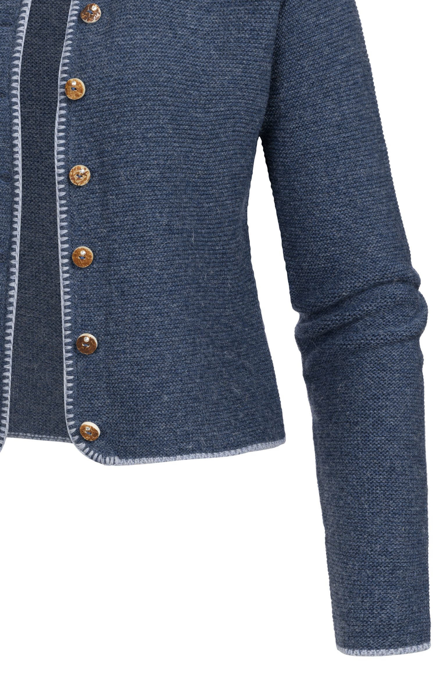 Nübler Trachtenstrickjacke Dirndlstrickjacke Maria in Rauchblau von Nübler (1-tlg)