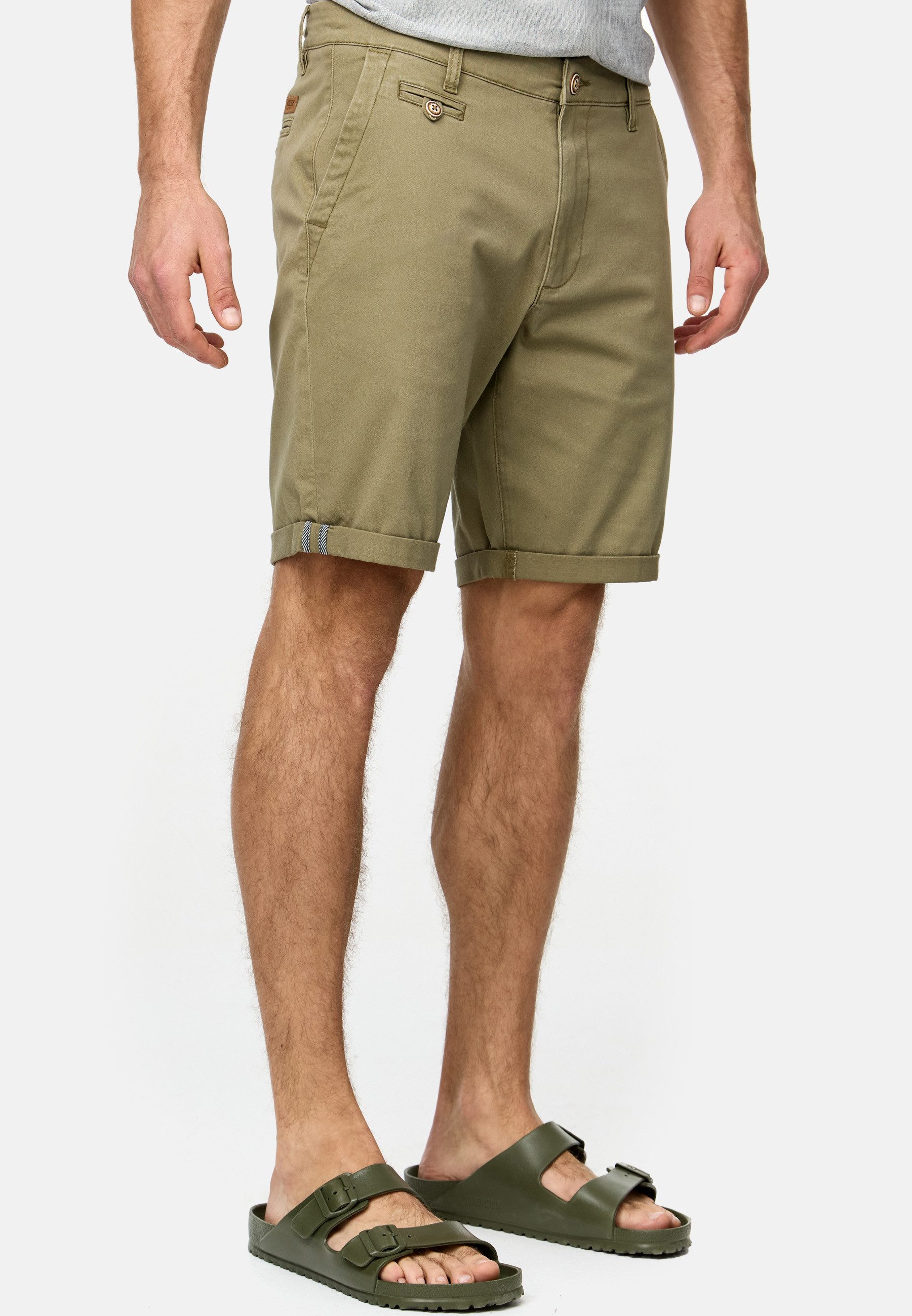 Indicode Chinoshorts Herren Cuba Chino Shorts Herrenshorts aus Baumwollgemisch