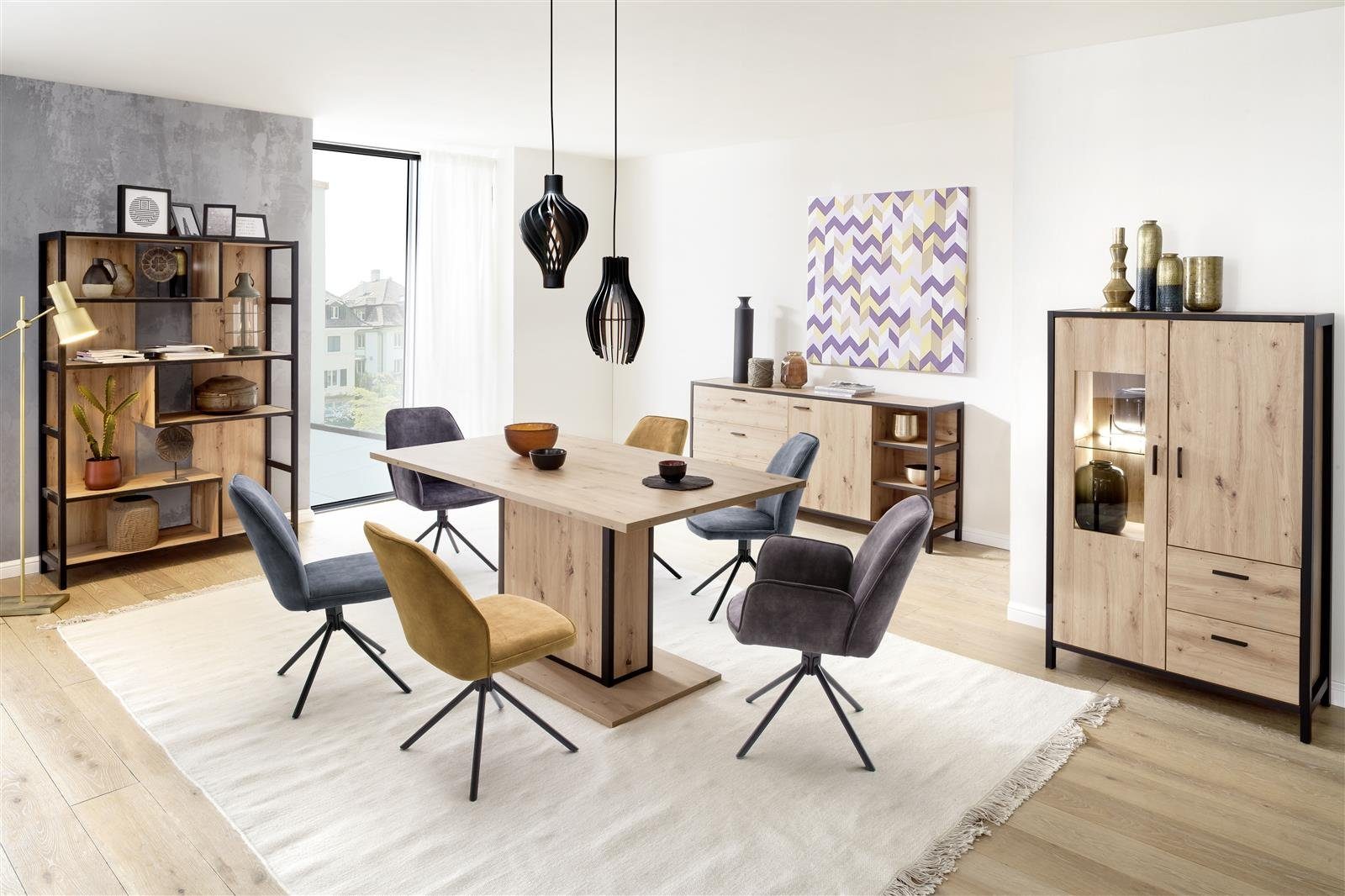 möbelando Polsterstuhl OTTAWA (2er Set), 52 x 89 x 64 cm (B/H/T)