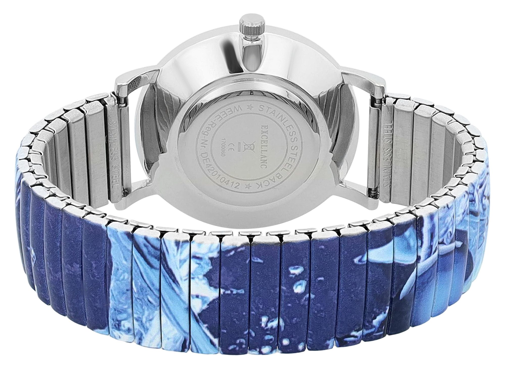 EXCELLANC Quarzuhr 1700060 Edelstahlzugband, D 36 mm. mit Muster günstig online kaufen
