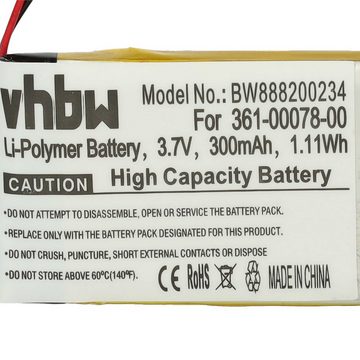 vhbw Ersatz für Garmin 361-00078-00 für Akku Li-Polymer 300 mAh (3,7 V)
