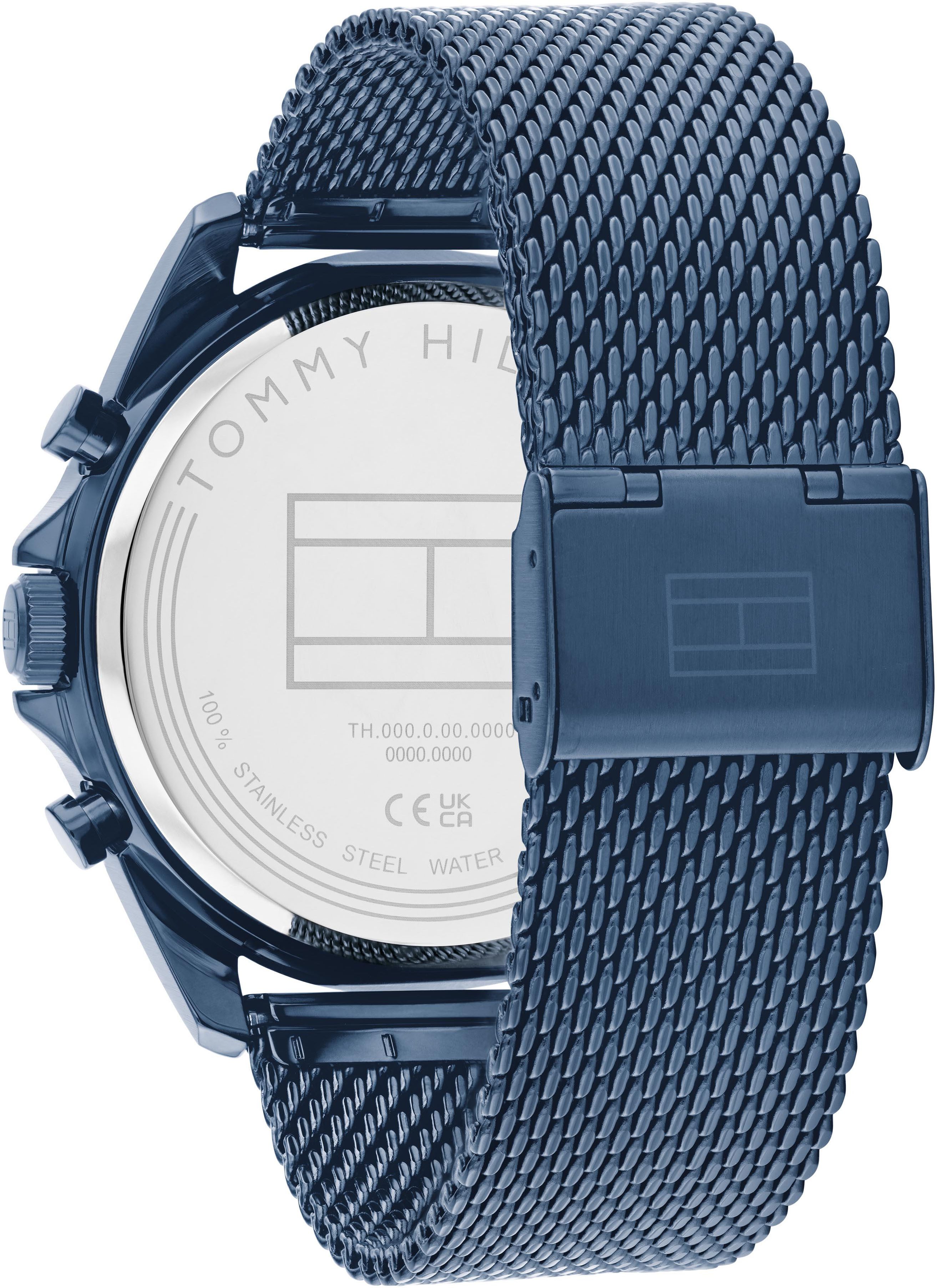 Tommy Hilfiger Multifunktionsuhr BAKER 1710648, Quarzuhr, Armbanduhr, Herrenuhr, Edelstahlarmband, analog, Tag