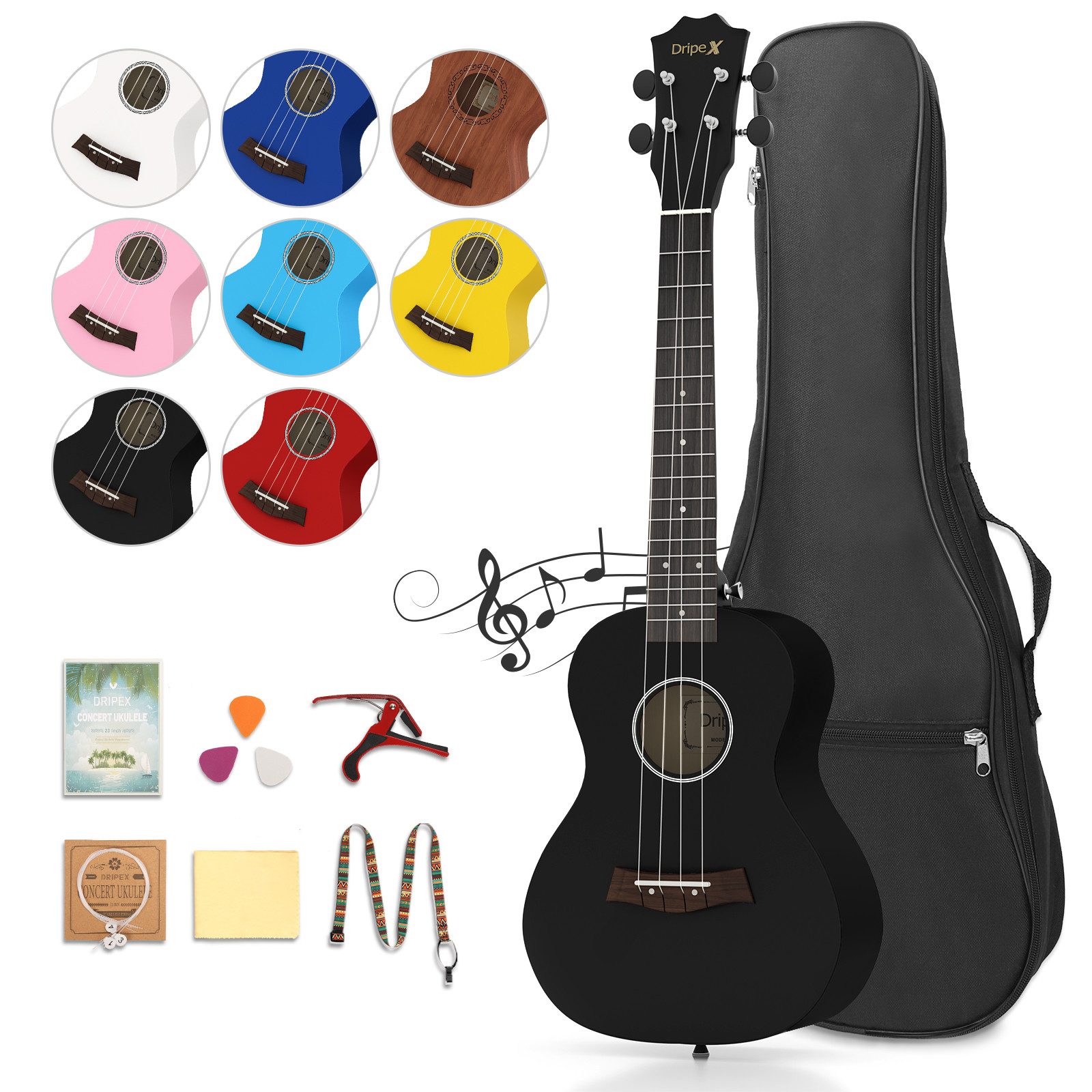 Ukulele Kleine Gitarre 23 Zoll Konzert Ukulele Set