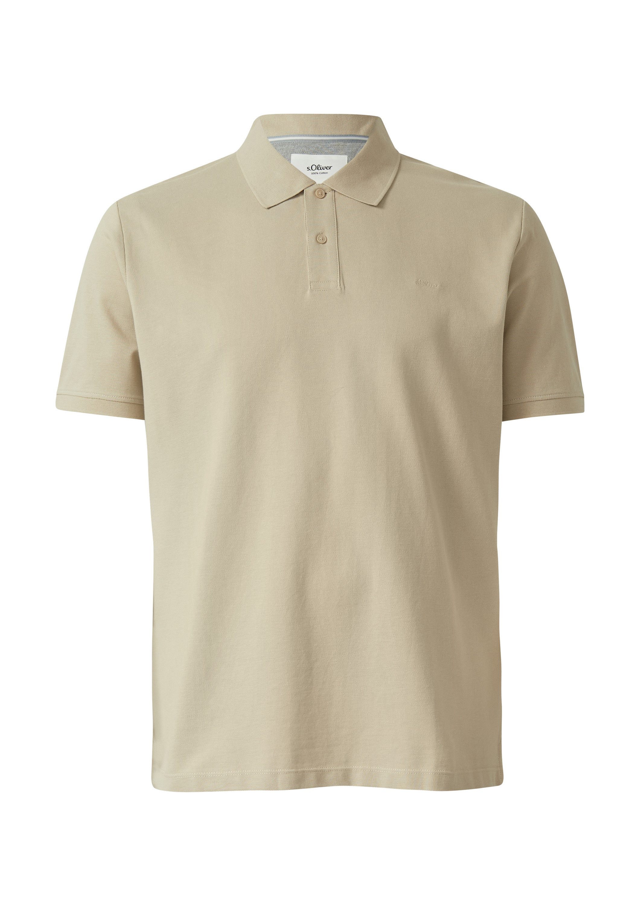s.Oliver Kurzarmshirt Polo-Shirt Poloshirt aus Baumwollpiqué günstig online kaufen