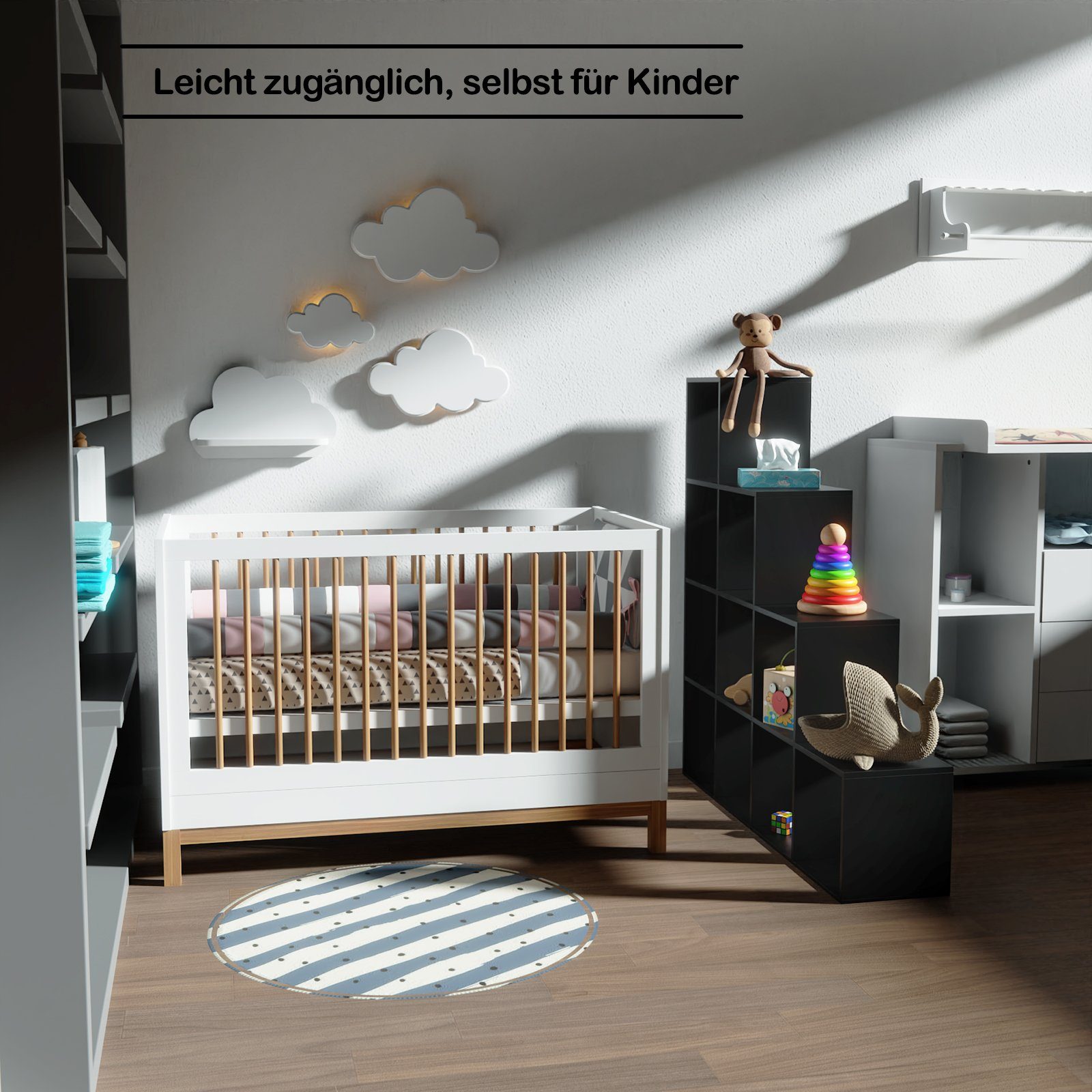 MIADOMODO Raumteiler Treppenregal- Weiß/Braun, 6/10 Fächer, günstig online kaufen