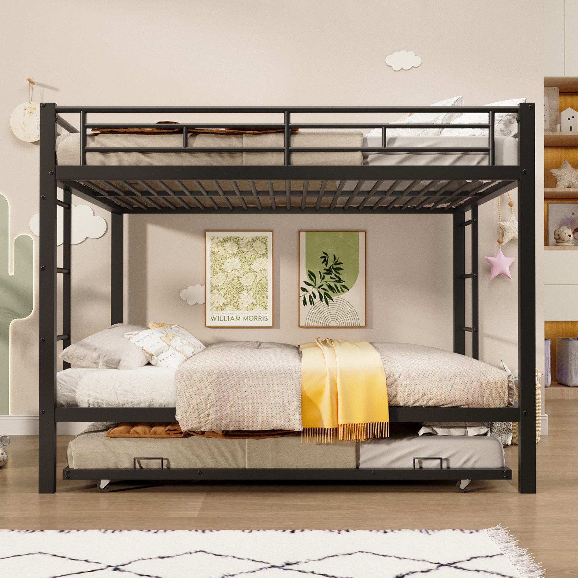 Flieks Etagenbett, Metallbett Hochbett Kinderbett 140x200cm günstig online kaufen