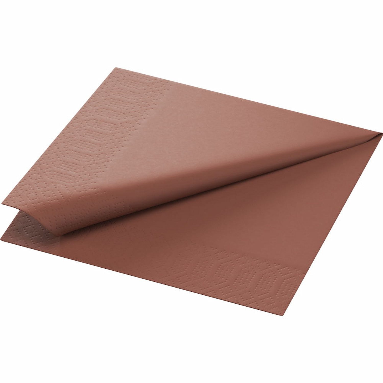 Duni Papierserviette 250 DUNI Servietten, chestnut, 3-lag., 33x33 cm, 1/4 Falz 174031